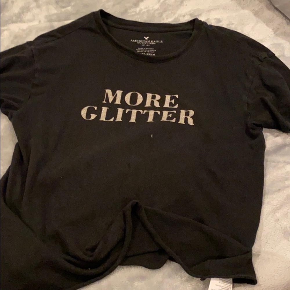 black t-shirt from american eagle
